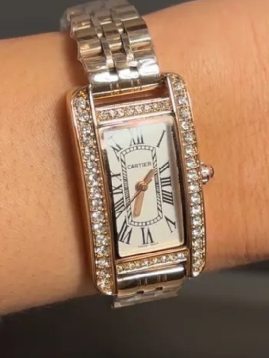 Accessories - Cartier watch rose  Gold-Tone Crystal Accent Women’s Bracelet Watch
